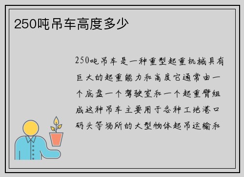 250吨吊车高度多少