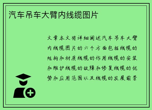汽车吊车大臂内线缆图片